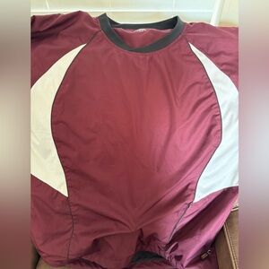 Easton Men’s 2X Baseball Pullover Shell Windbreaker Maroon